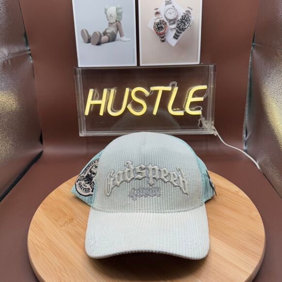 GODSPEED FOREVER TRUCKER HAT LIGHT BLUE CORDUROY - Picture 1 of 10